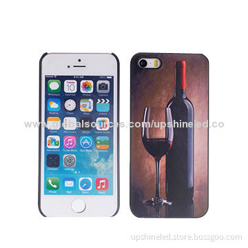 PC Cases for iPhone with Red Wine Printing, OEM/ODM Orders Welcomed